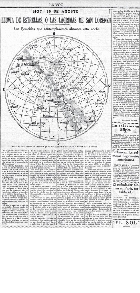 Miniatura de Lluvia de estrellas, o las lágrimas de San Lorenzo: Hoy, 10 de agosto