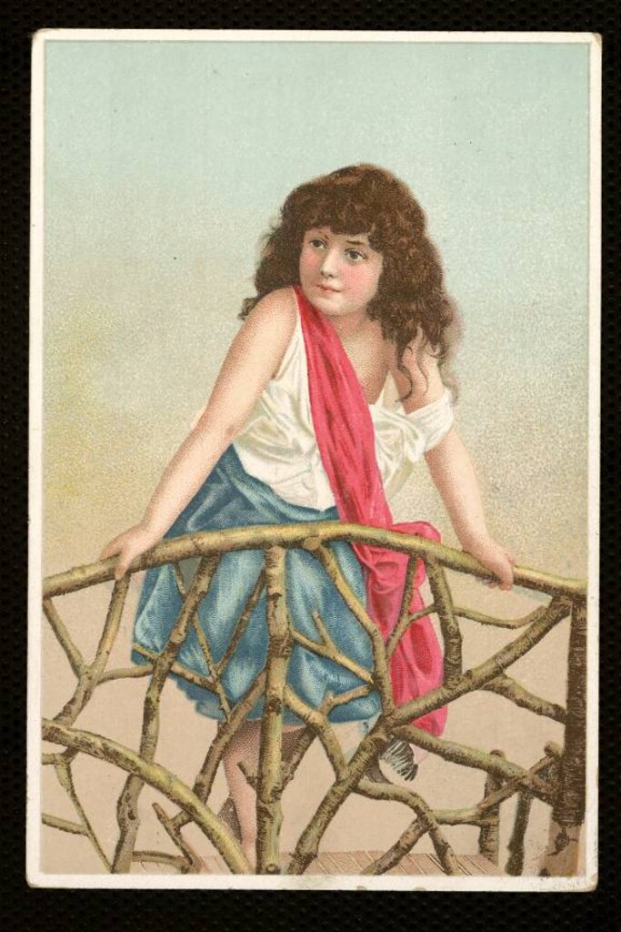 Miniatura de Niña sobre un puente