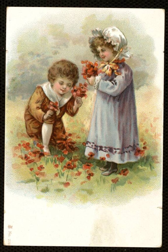 Miniatura de Niños recogiendo flores