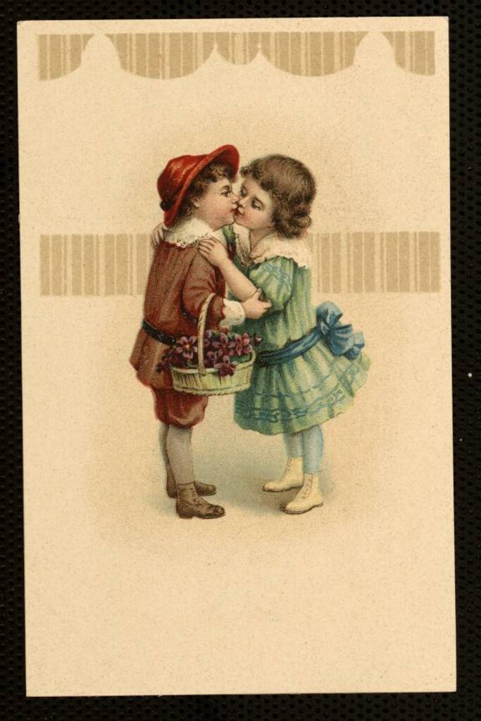 Miniatura de Niños besándose