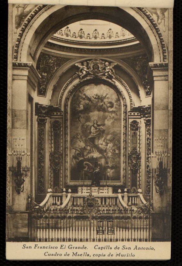 Miniatura de San Francisco El Grande. Capilla de San Antonio, Cuadro de Maella, Copia de Murillo