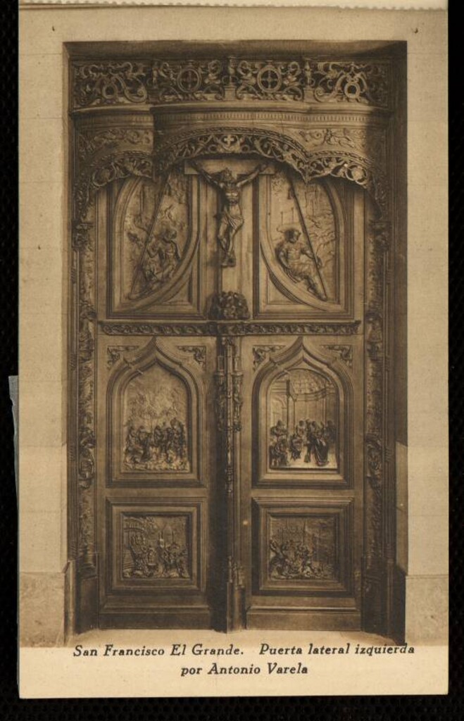 Miniatura de San Francisco El Grande. Puerta lateral izquierda, por Antonio Varela