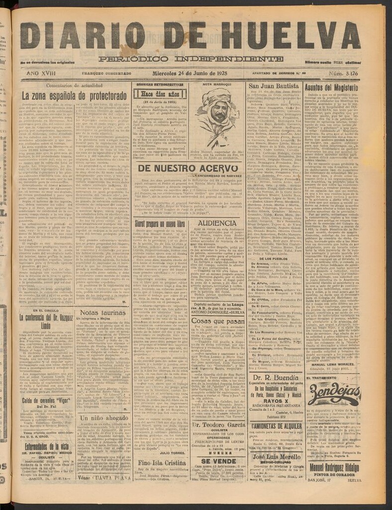 Miniatura de Diario de Huelva : periódico independiente del 24 de junio de 1925