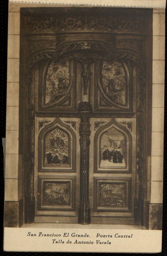 Miniatura de San Francisco El Grande. Puerta Central. Talla de Antonio Varela