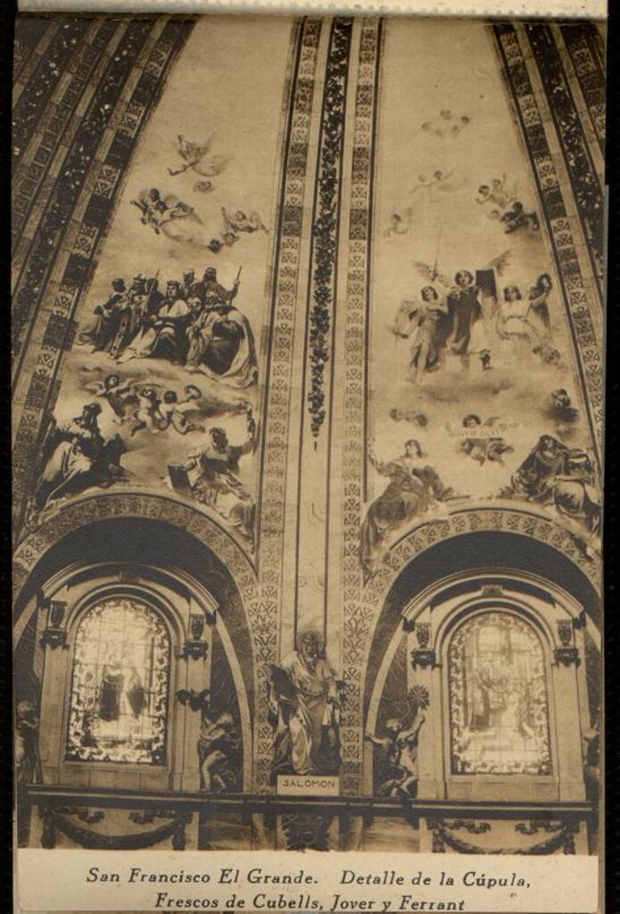 Miniatura de San Francisco El Grande. Detalle de la Cúpula. Frescos de Cubells, Jover y Ferrant