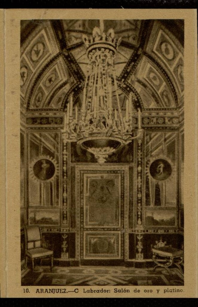 Miniatura de Salón de oro y platino de la Casita del Labrador, en Aranjuez