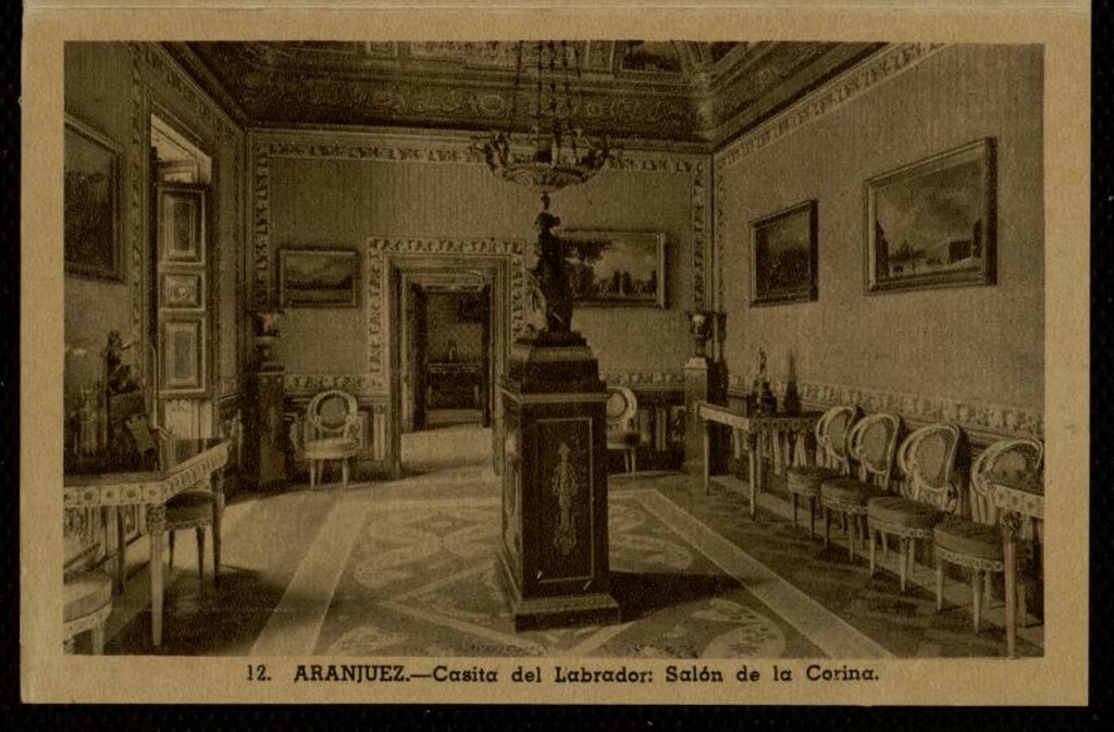 Miniatura de Salón de la corina de la Casita del Labrador, en Aranjuez