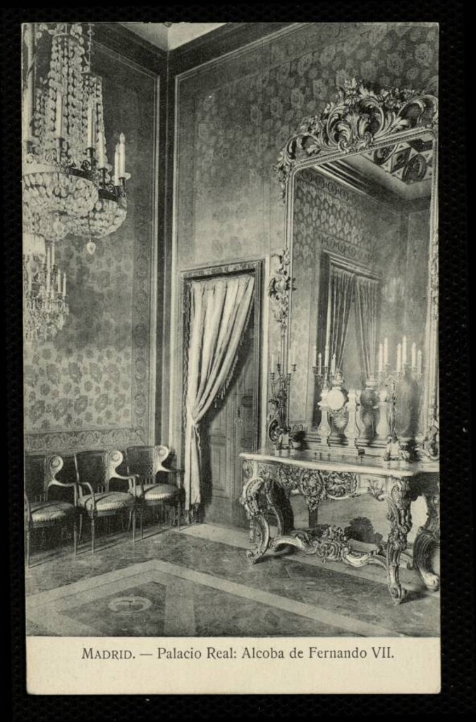 Miniatura de Palacio Real. Alcoba de Fernando VII