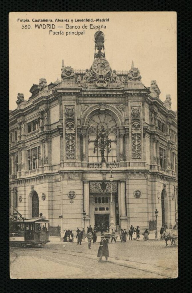 Miniatura de Banco de España. Puerta principal