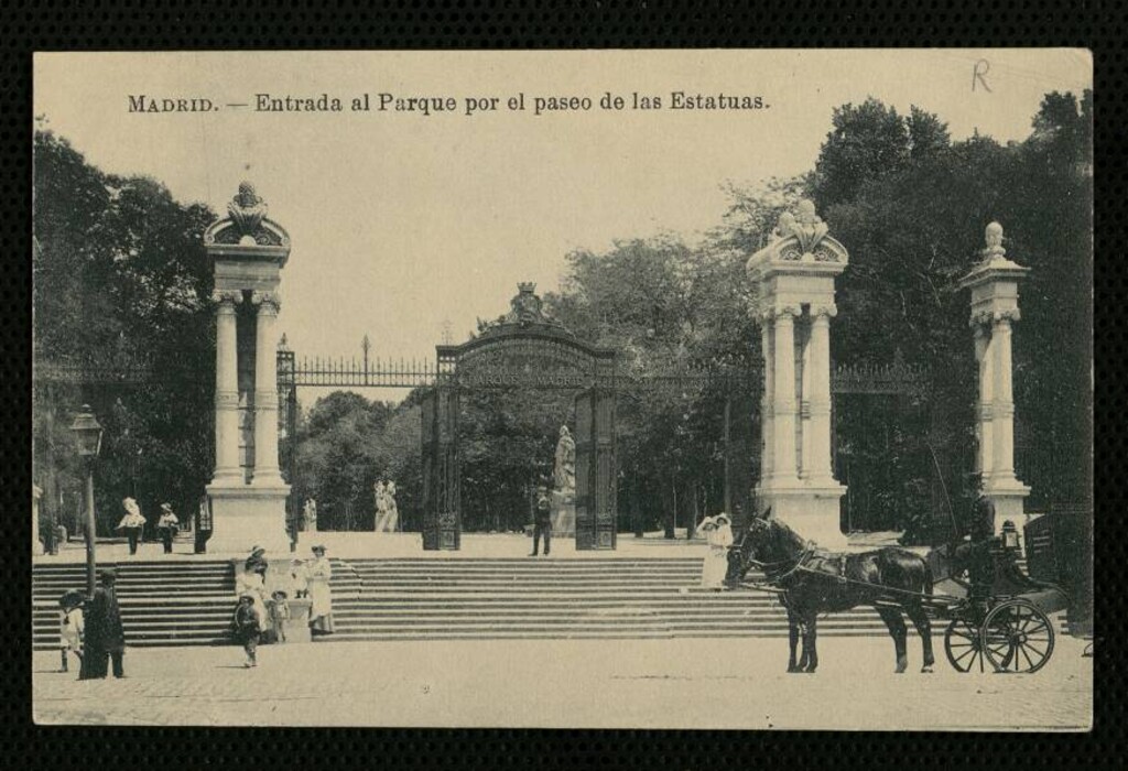 Miniatura de Entrada al Parque del Retiro por el Paseo de las Estatuas