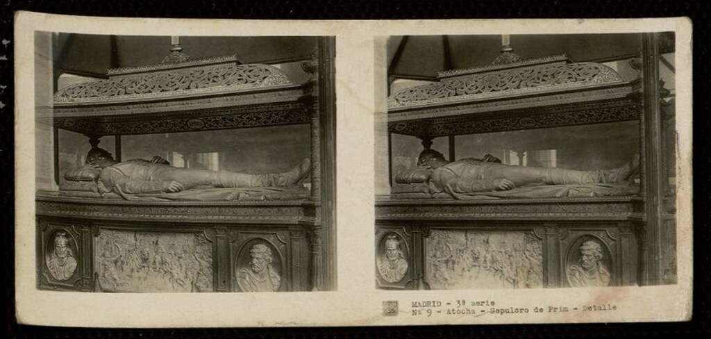 Miniatura de Detalle del sepulcro de Prim en la basílica de Atocha