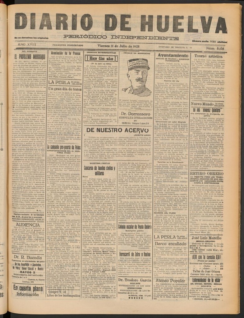 Miniatura de Diario de Huelva : periódico independiente del 31 de julio de 1925