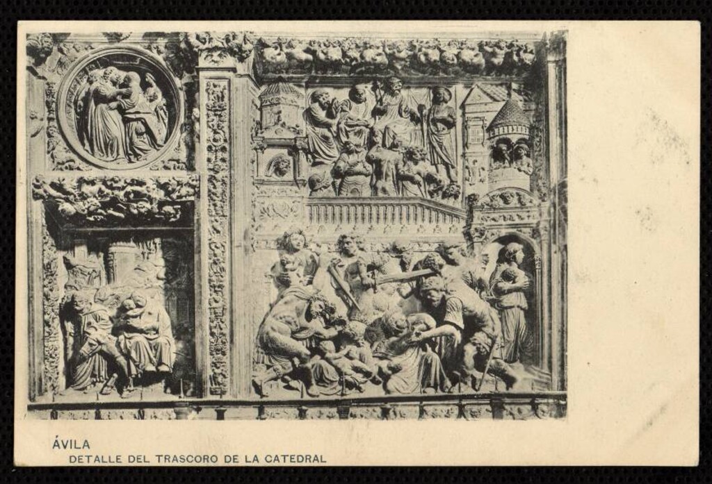 Miniatura de Ávila. Detalle del trascoro de la catedral