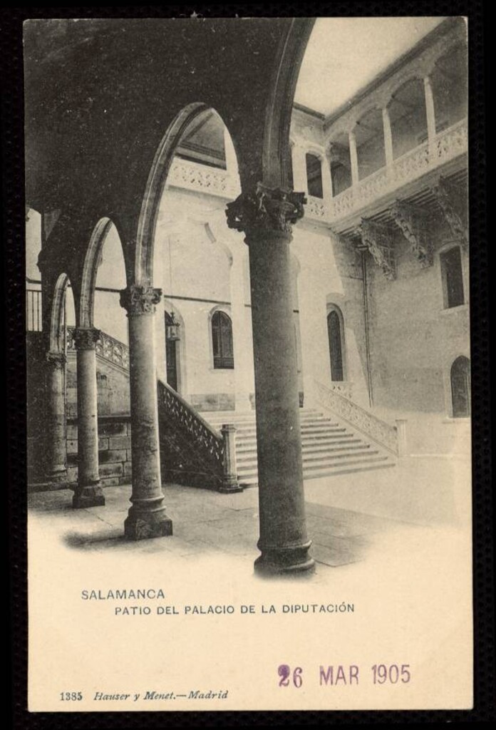 Miniatura de Salamanca. Patio del Palacio de la Diputación