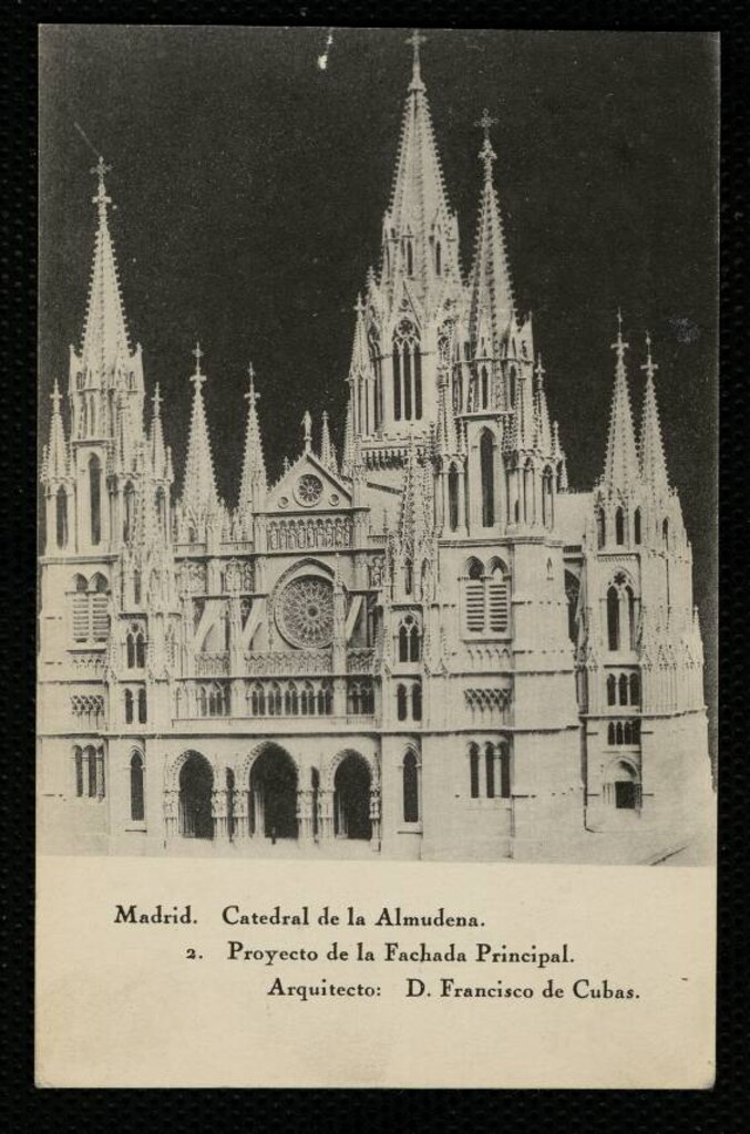 Miniatura de Proyecto de la catedral de la Almudena, por Francisco de Cubas