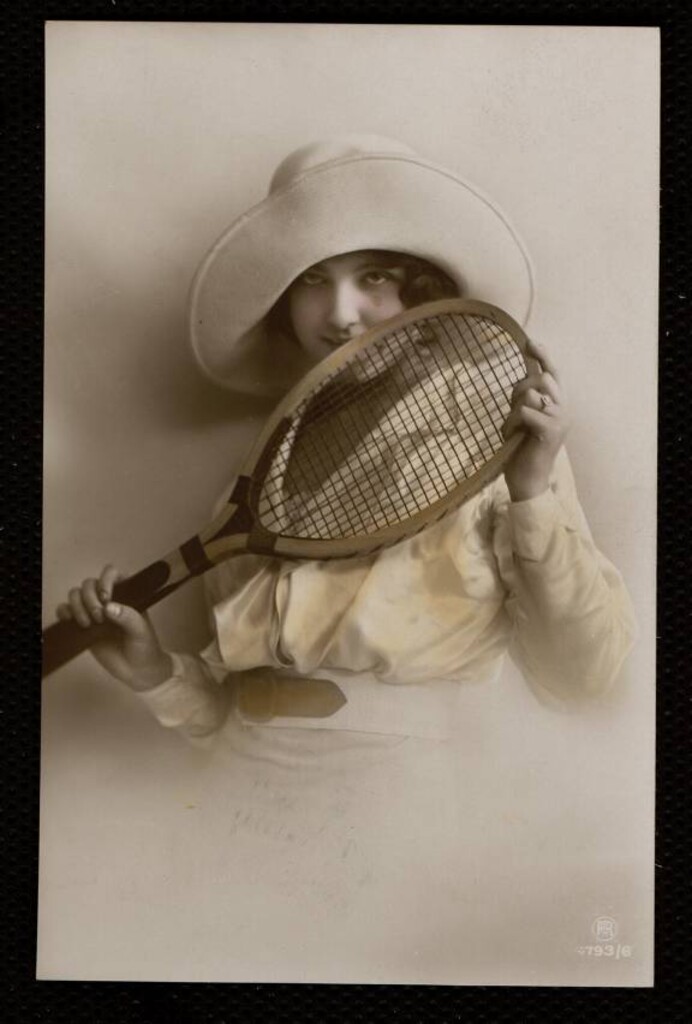 Miniatura de Mujer con raqueta de tenis