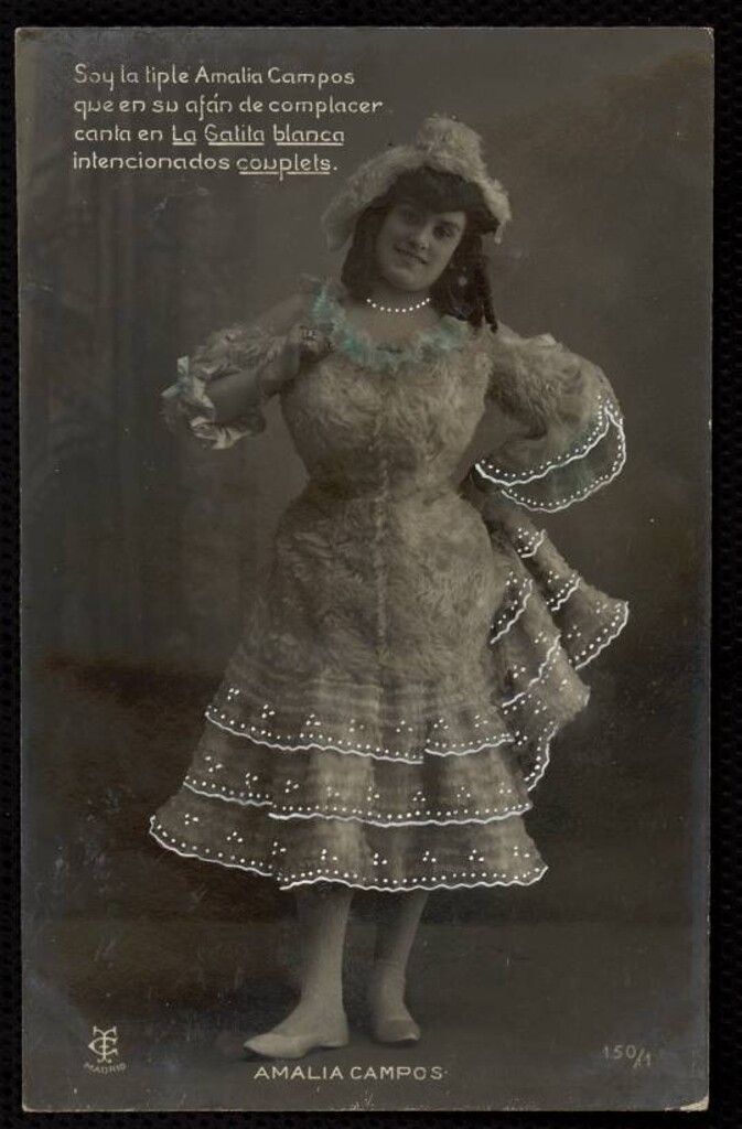 Miniatura de Amalia Campos representando La Gatita Blanca