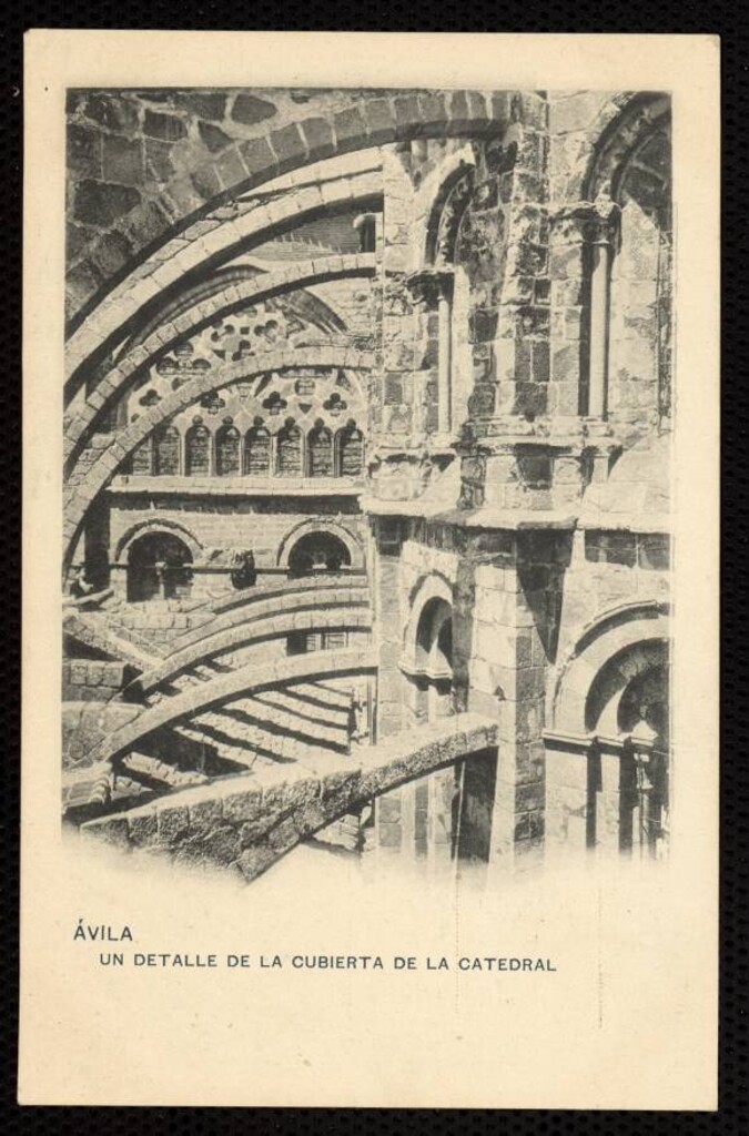 Miniatura de Ávila. Un detalle de la cubierta de la catedral