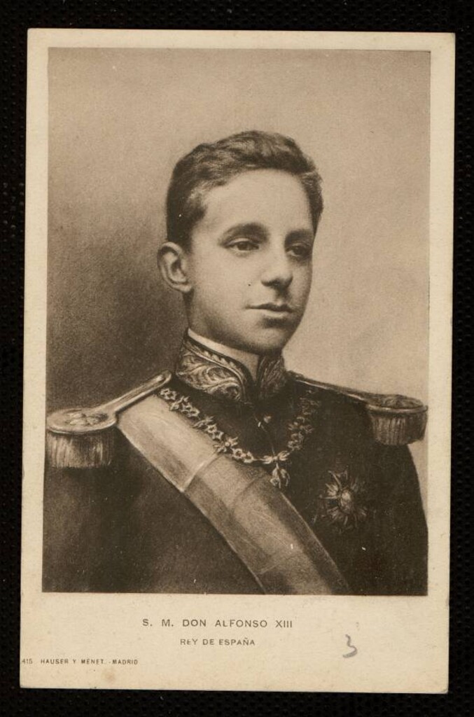 Miniatura de S. M. El rey Alfonso XIII