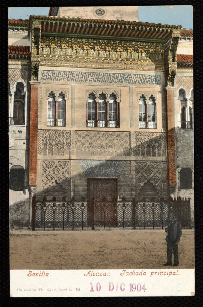Miniatura de Sevilla. Alcazar. Fachada principal