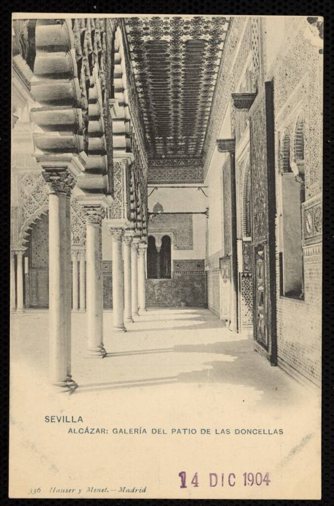 Miniatura de Sevilla. Alcázar. Galería del patio de las Doncellas