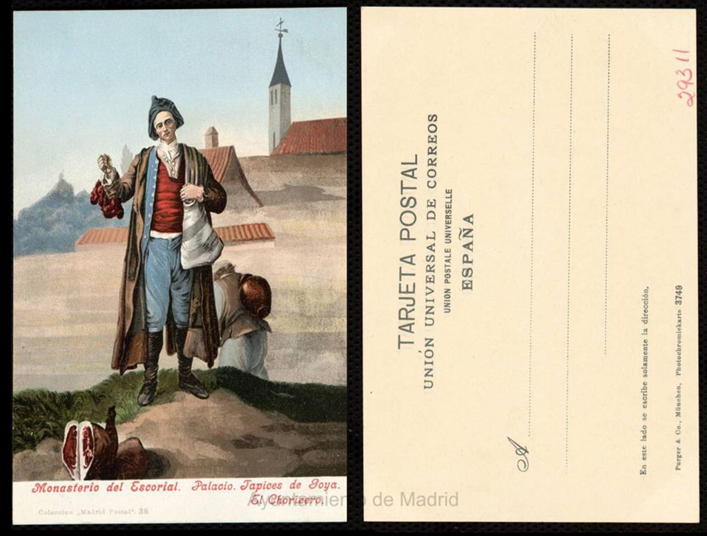 Miniatura de Escorial. Palacio. Tapices de Goya. El Choricero