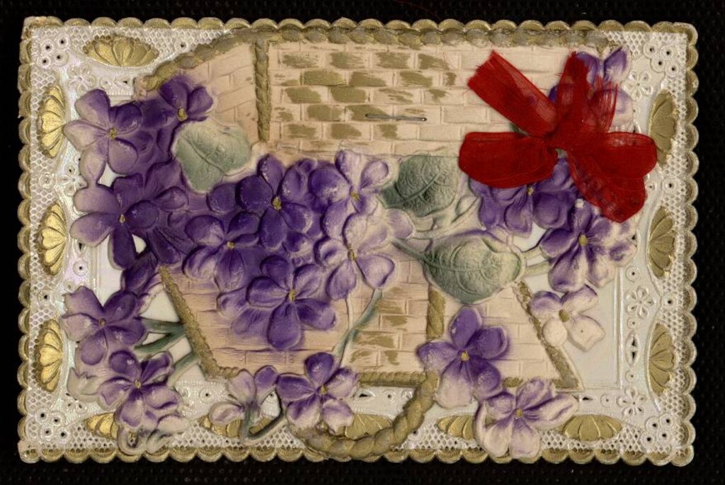 Miniatura de Cesta de violetas