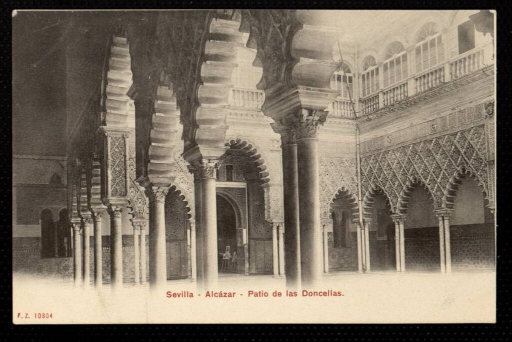 Miniatura de Sevilla. Alcázar. Patio de las Doncellas