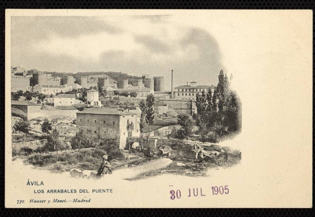 Miniatura de Avila. Los arrabales del puente