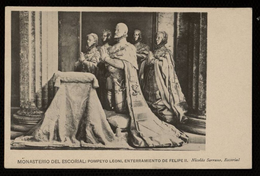 Miniatura de Monasterio de El Escorial. Pompeyo Leoni, enterramiento de Felipe II