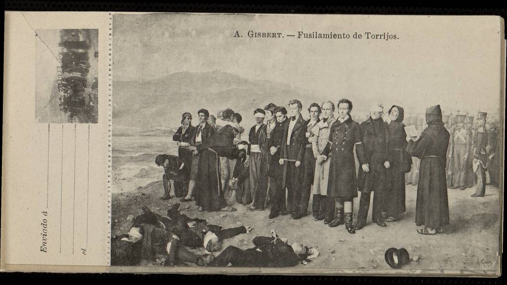 Miniatura de A. Gisbert: Fusilamiento de Torrijos