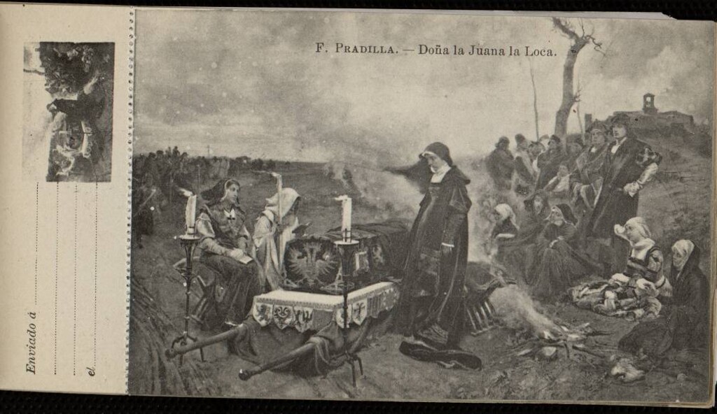 Miniatura de F. Pradilla: Doña Juana la Loca