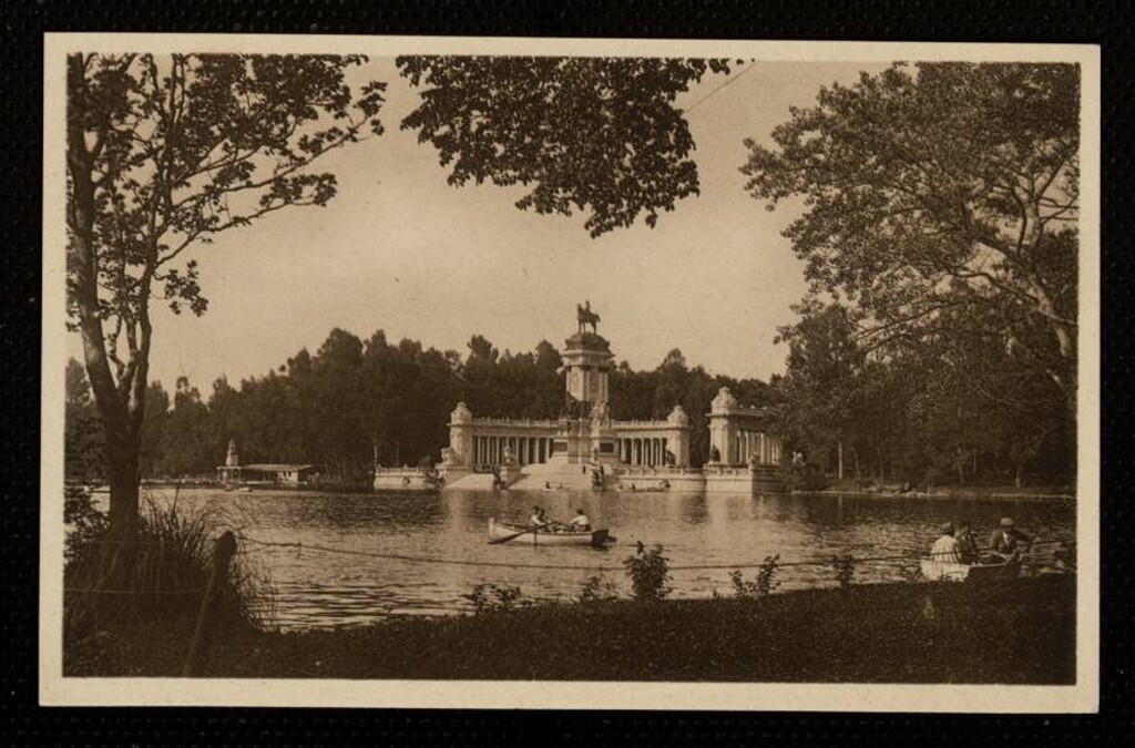 Miniatura de Retiro. Estanque y Monumento a Alfonso XII