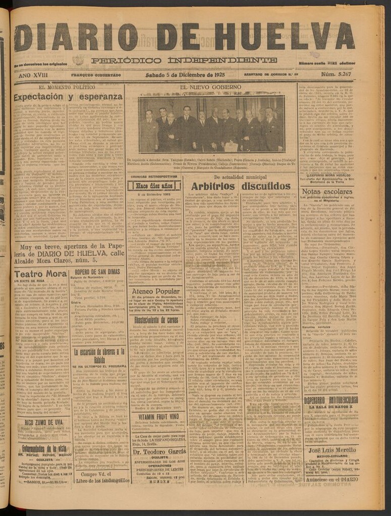 Miniatura de Diario de Huelva : periódico independiente del 5 de diciembre de 1925