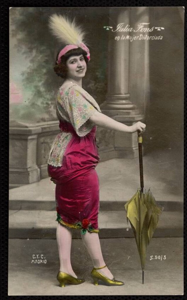 Miniatura de Julia Fons representando "La mujer divorciada"