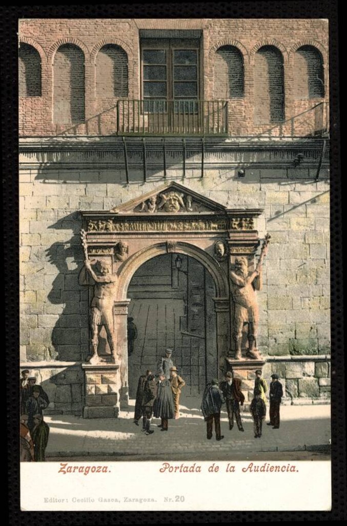 Miniatura de Zaragoza. Portada de la Audiencia