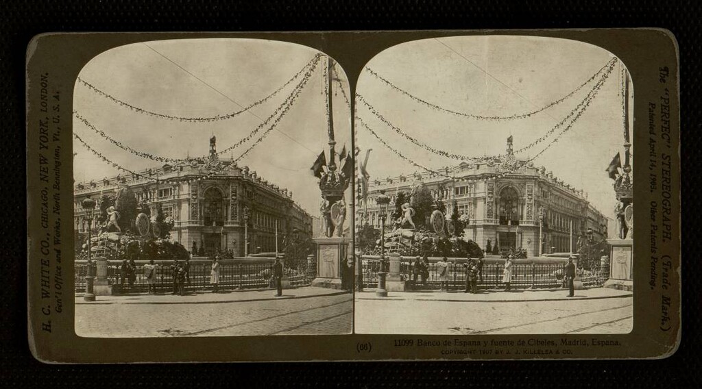 Miniatura de Banco de España y fuente de Cibeles