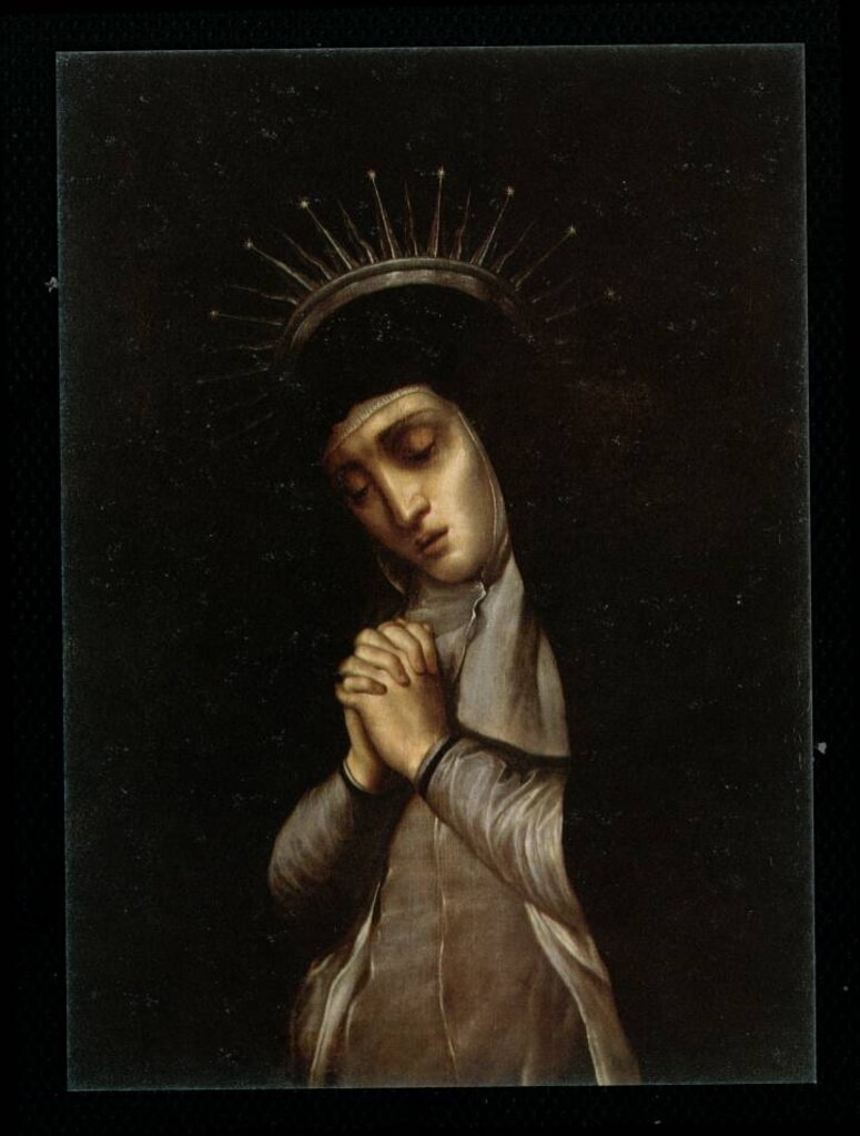 Miniatura de Virgen de la Soledad (La Paloma), de autor anónimo del siglo XVII