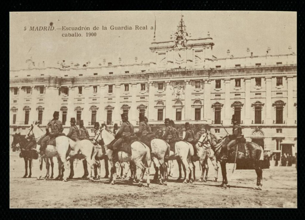 Miniatura de Escuadrón de la guardia real a caballo. 1900