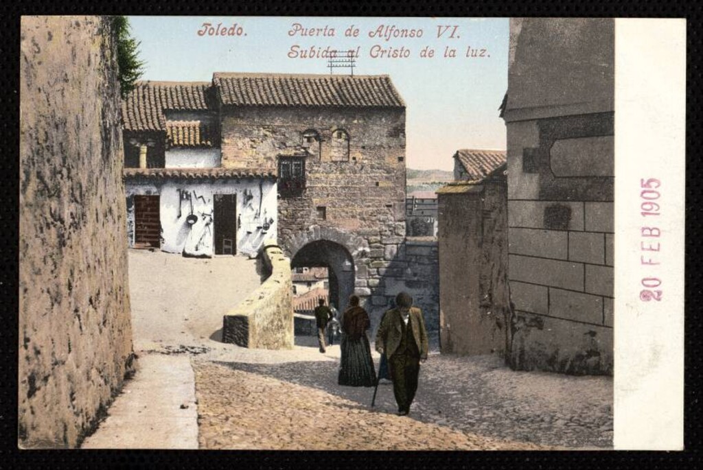 Miniatura de Toledo. Puerta de Alfonso VI. Subida al Cristo de la Luz
