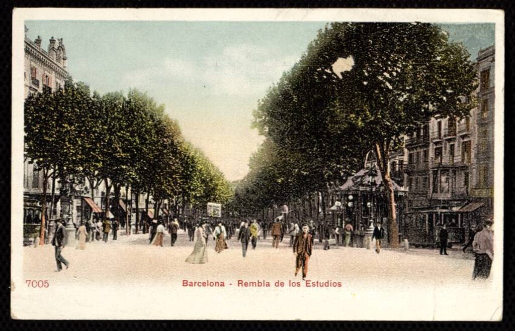 Miniatura de Barcelona. Rambla de los Estudios