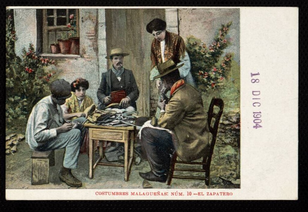 Miniatura de Costumbres malagueñas. El zapatero