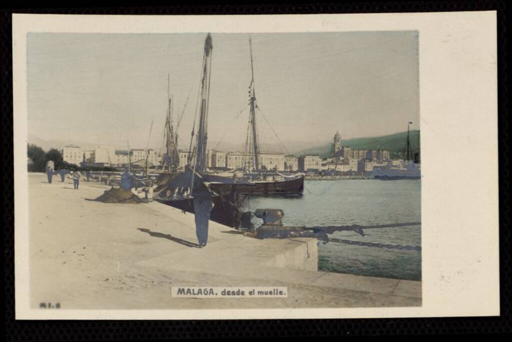 Miniatura de Málaga. Desde el muelle