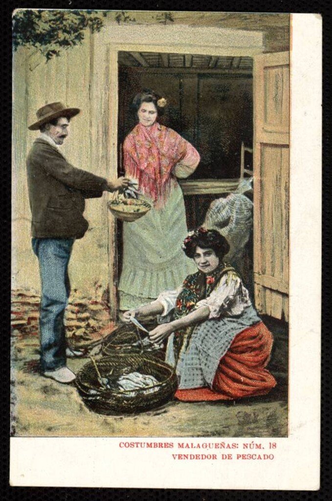 Miniatura de Costumbres malagueñas. Vendedor de pescado