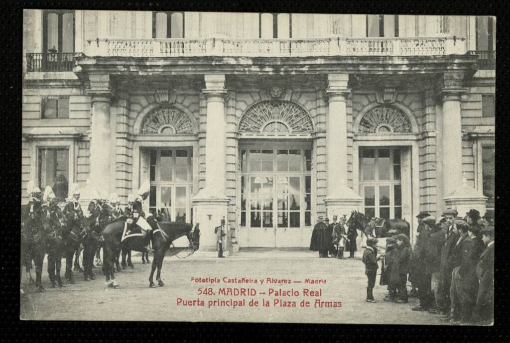 Miniatura de Palacio Real. Puerta principal de la Plaza de Armas