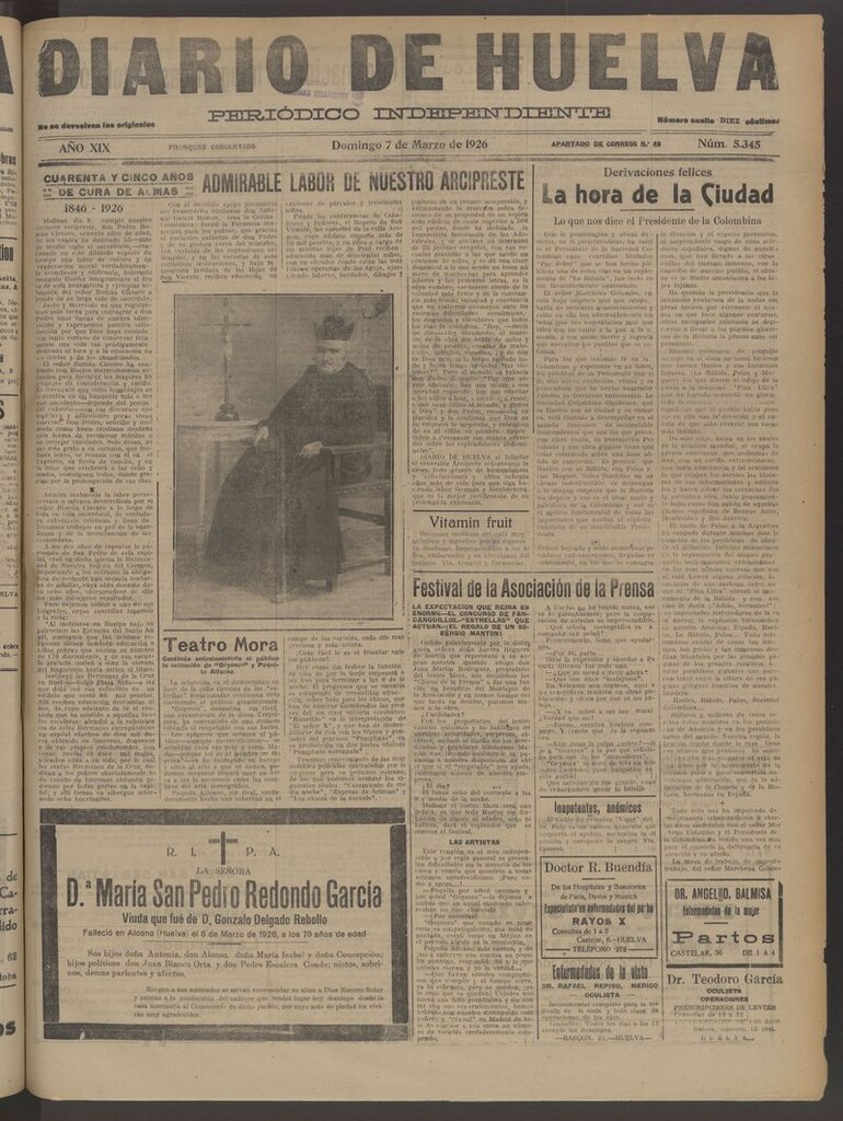 Miniatura de Diario de Huelva : periódico independiente del 7 de marzo de 1926