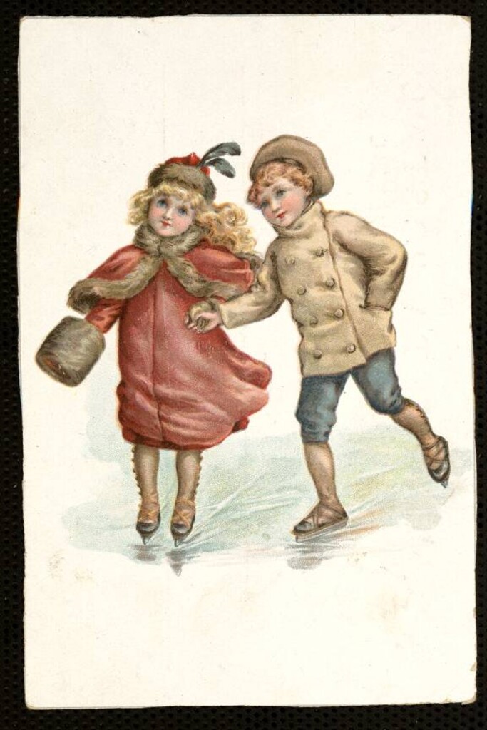Miniatura de Niños patinando sobre hielo