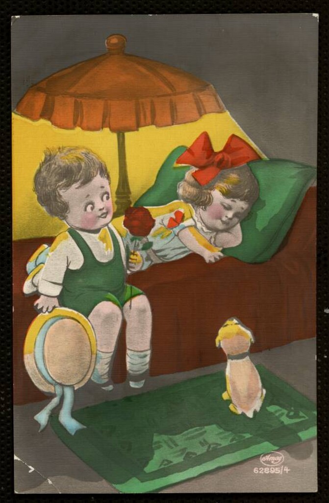 Miniatura de Niños con perro