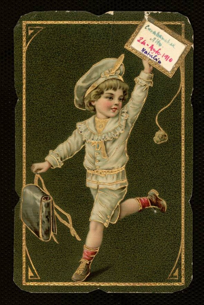 Miniatura de Niño con cartera