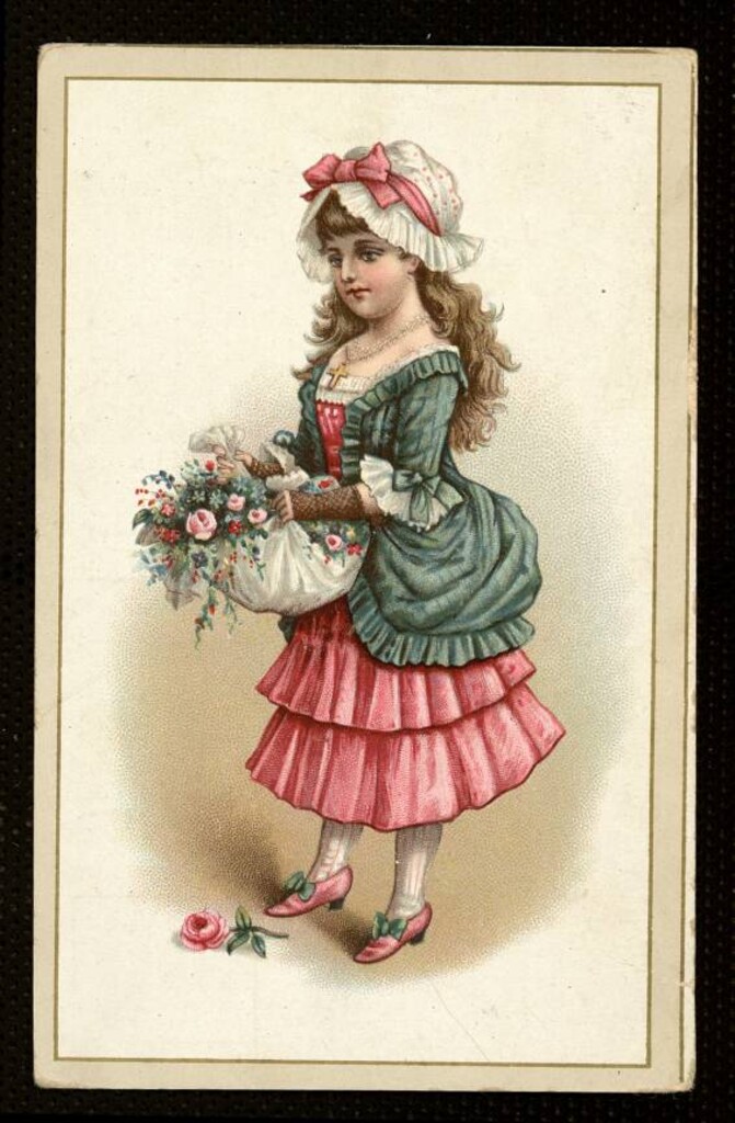 Miniatura de Niña con flores